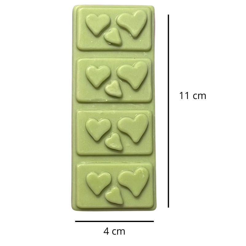 Fondant Parfumé Snapbar Mojito, avec ses dimensions et sur fond blanc.