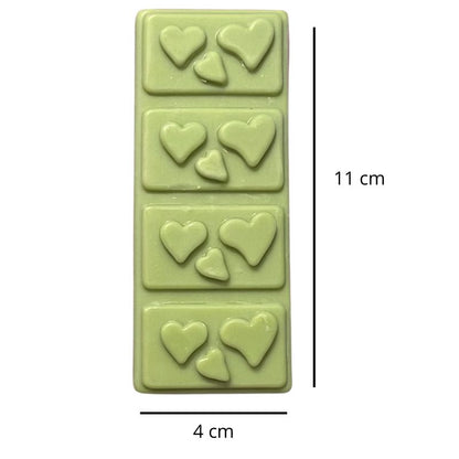 Fondant Parfumé Snapbar Mojito, avec ses dimensions et sur fond blanc.