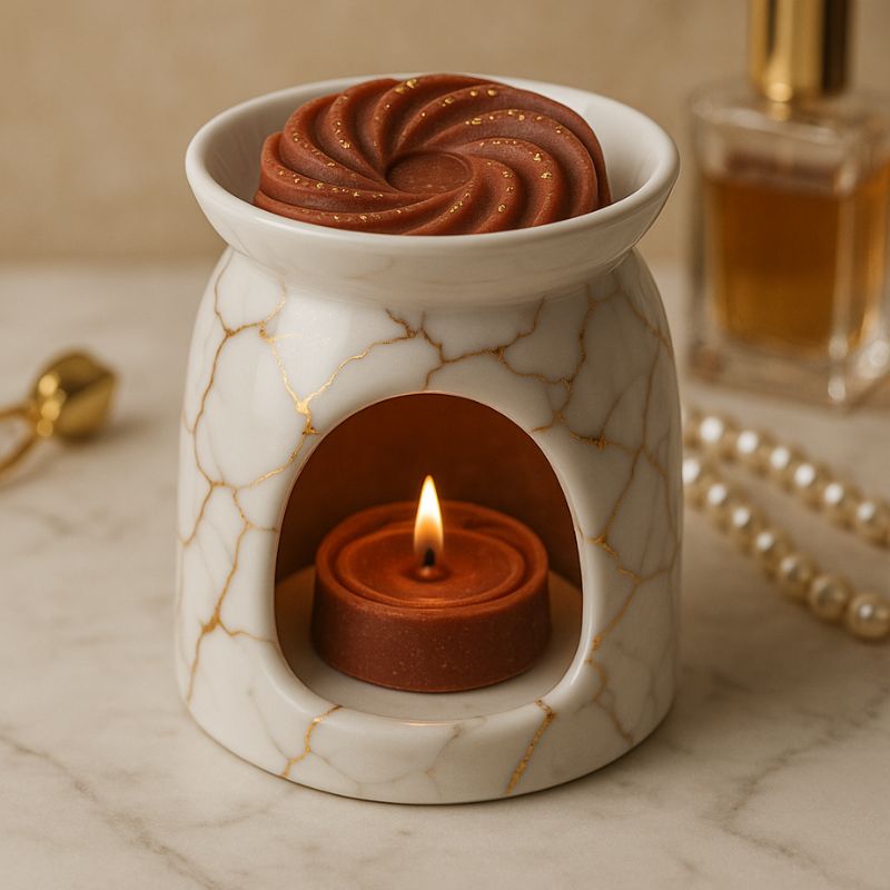 Fondant Parfumé Spirale Douceur du Canada, le fondant parfumé est dans un bruleur chic.