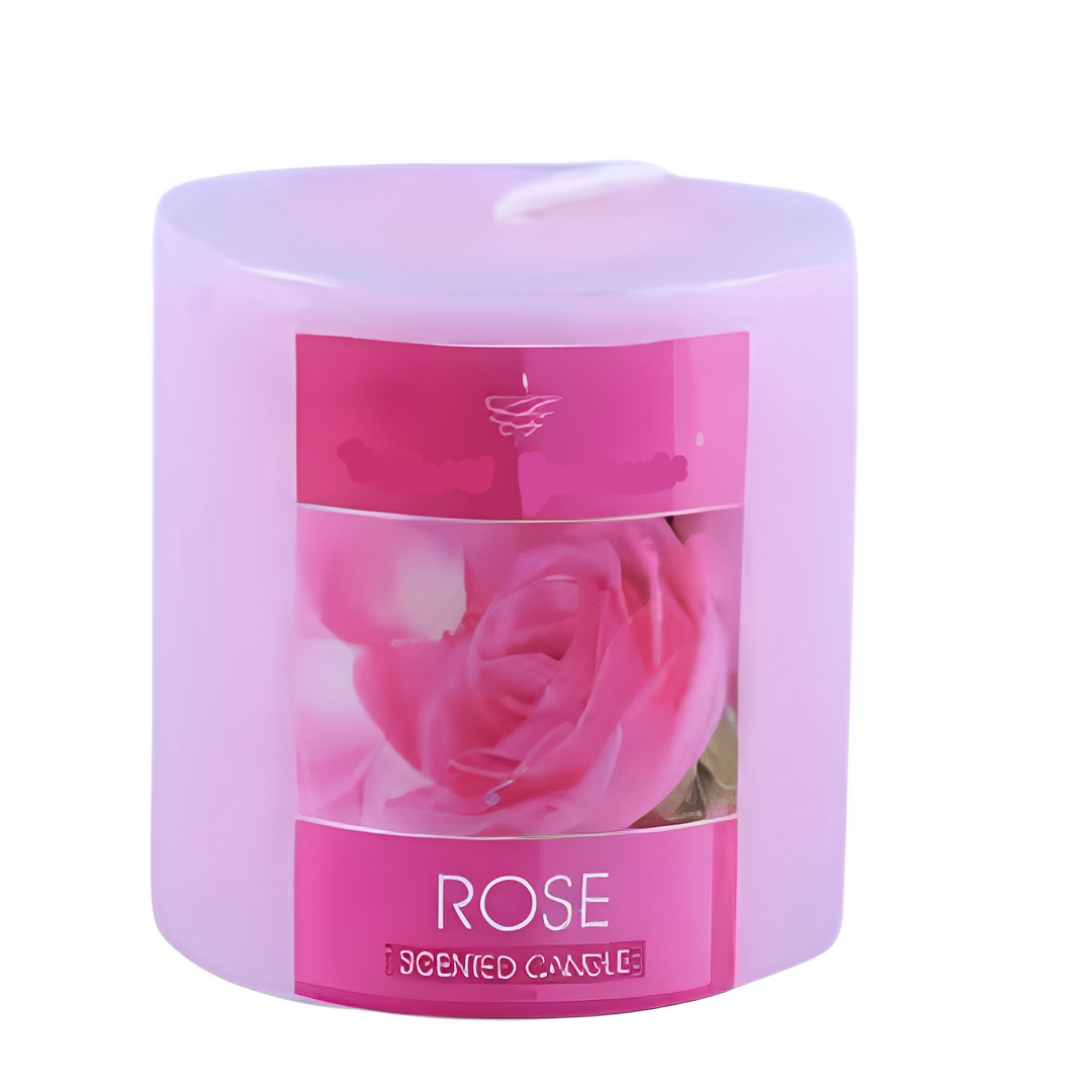 Bougie Décorative Pilier Parfumé Rose Violet