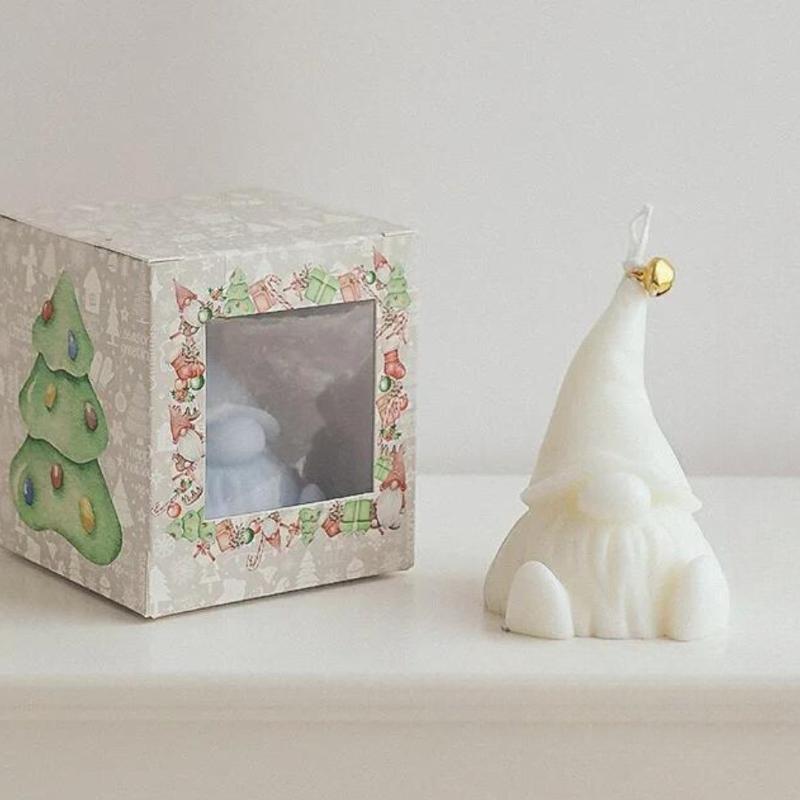 Bougie Décorative Gnome et de couleur blanche.