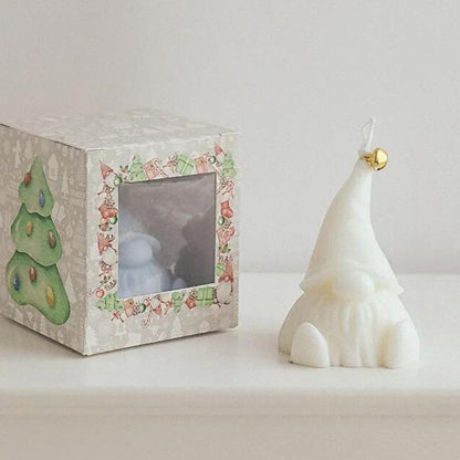 Bougie Décorative Gnome et de couleur blanche.