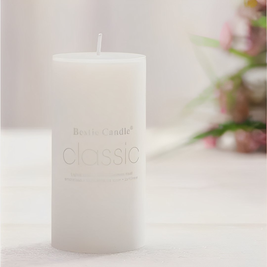 Bougie Décorative Pilier Classique Blanc - La Bougie Féerique