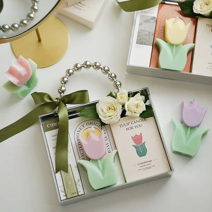 Bougie Décorative Trompe-l'oeil Tulipe Parfumée - Incroyable Beauté