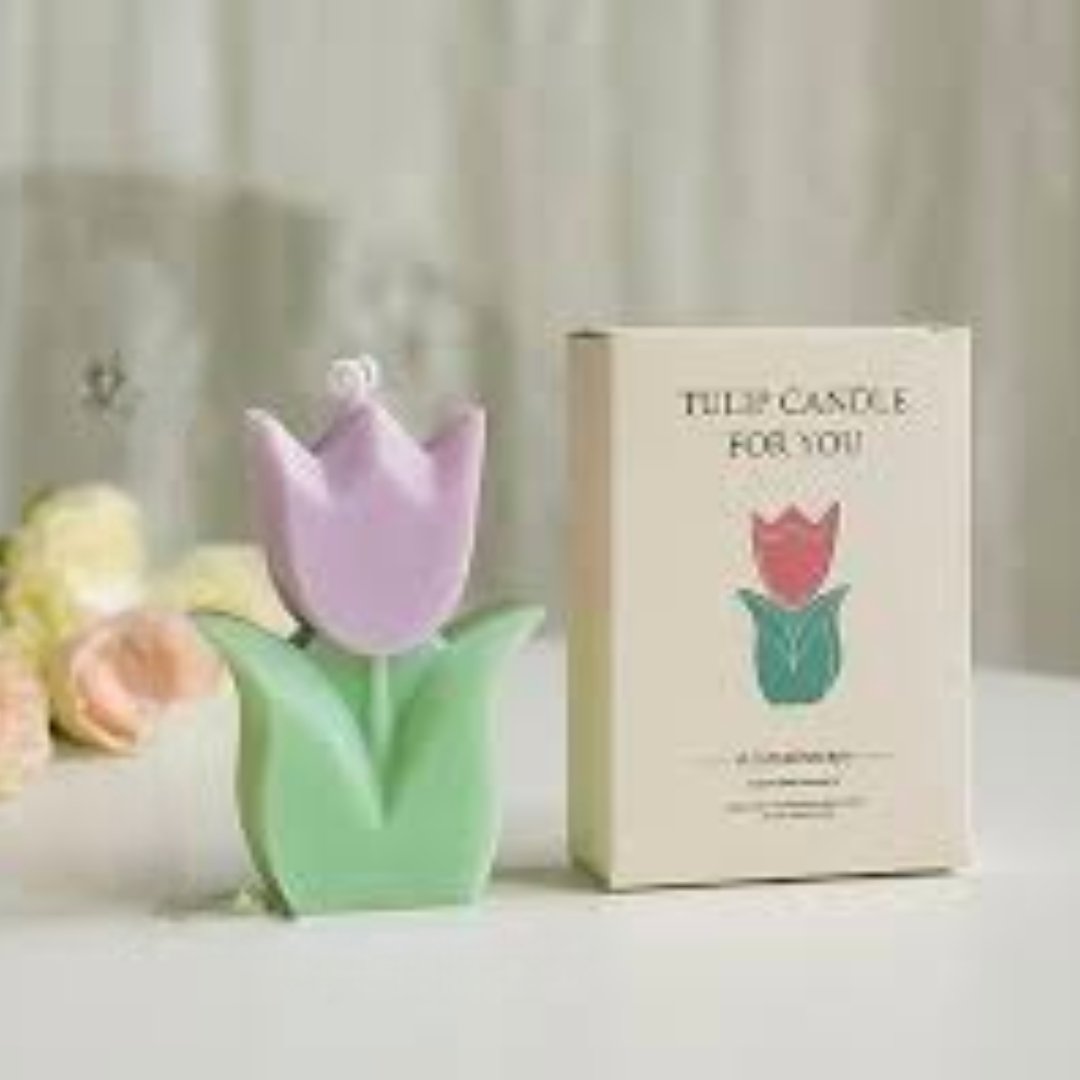 Bougie Décorative Trompe-l'oeil Tulipe Parfumée - Incroyable Beauté